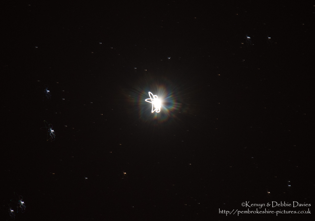 This attempt at a shot of Jupiter went a bit wrong when a gust of wind shook the tripod...